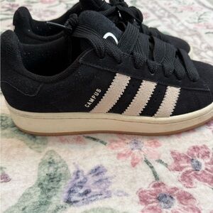 Adidas Black and Cream Sneakers